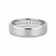 Round Cut Moissanite Channel Set Wedding Band For Men's