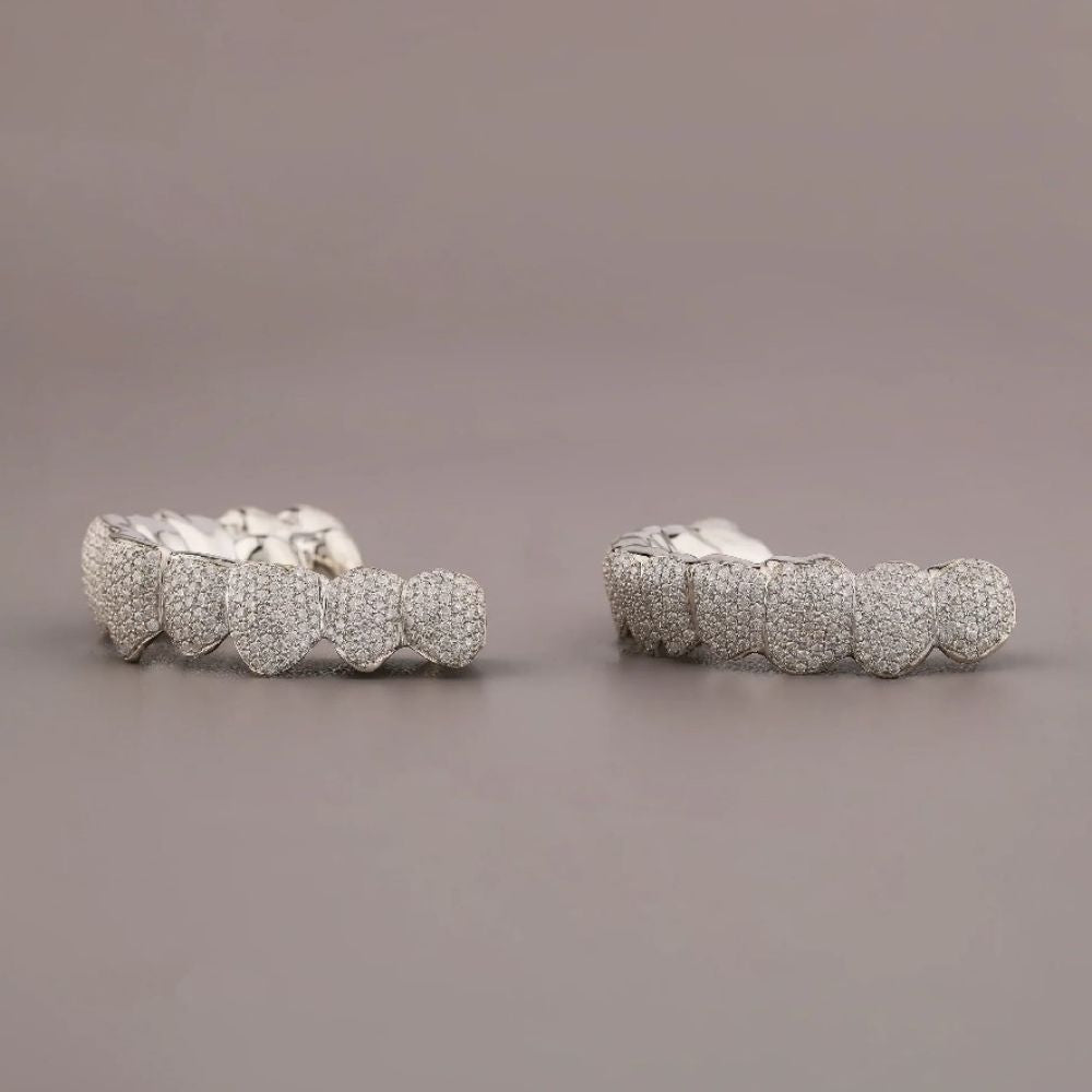 925 Silver Moissanite Luxury Iced Out Grillz For Men's & Women