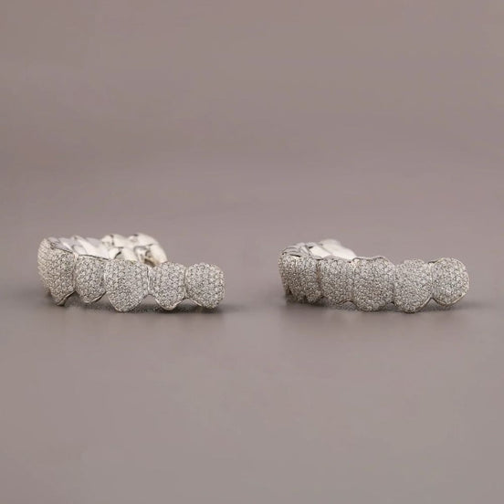 925 Silver Moissanite Luxury Iced Out Grillz For Men's & Women
