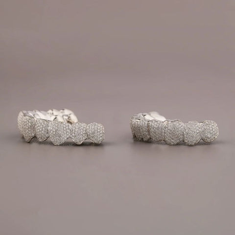 925 Silver Moissanite Luxury Iced Out Grillz For Men's & Women