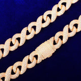 Luxury Hip Hop Infinity Link Moissanite Cuban Chain