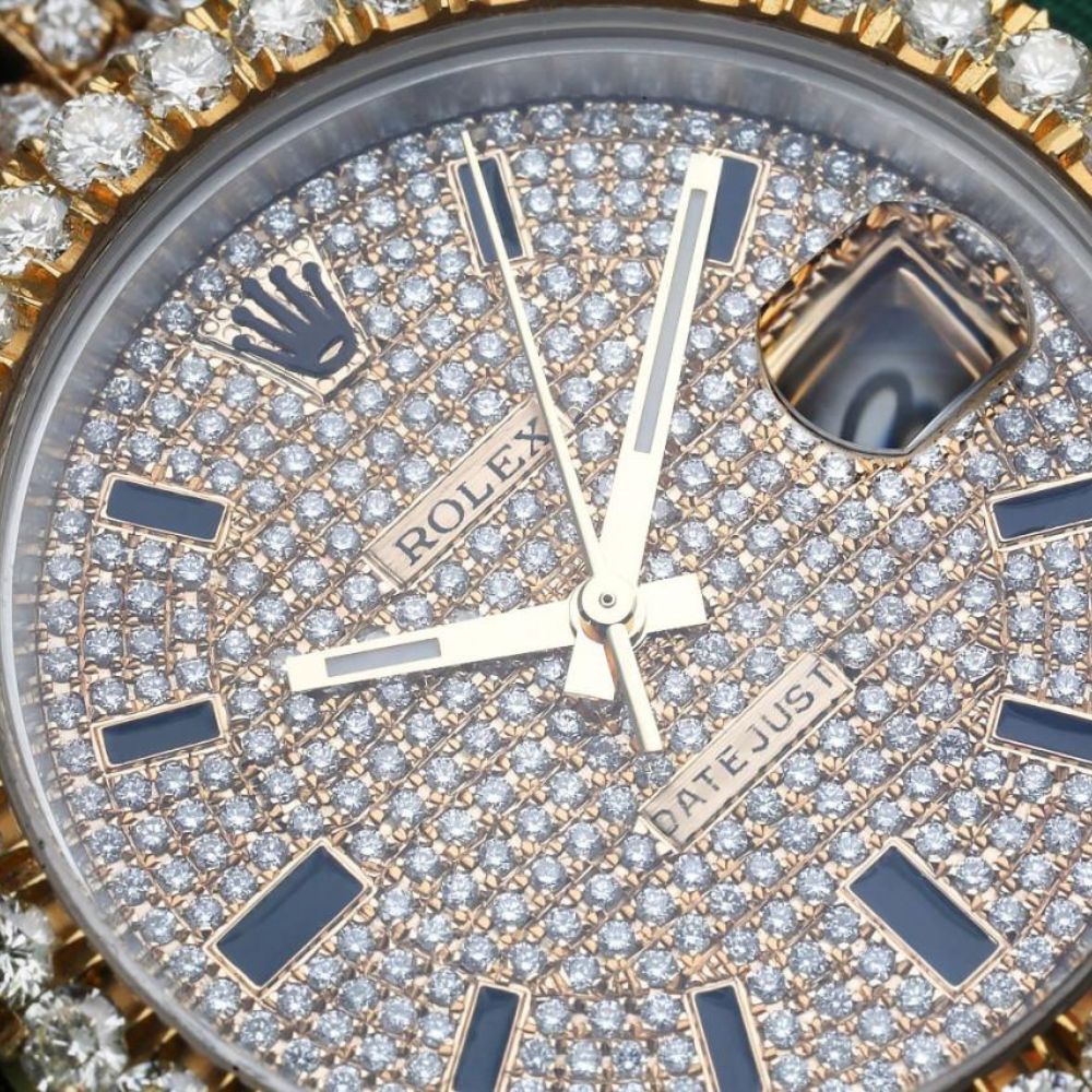 Two Tone Datejust Moissanite Automatic Watch