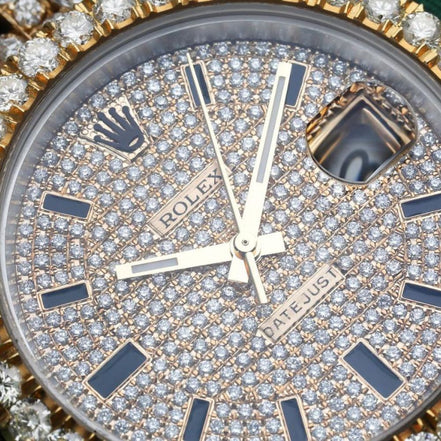 Two Tone Datejust Moissanite Automatic Watch