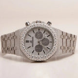 Fully Iced Moissanite Chrono Dial Watch For Men's