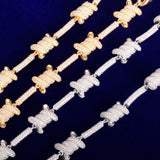 Barbed Wire Iced Out VVS1 Moissanite Chain For Men's