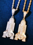 925 Silver Rocket Space Ship Hip Hop Ice Out Chain Necklace