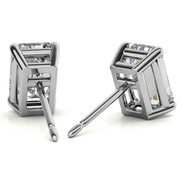Elegant Emerald Cut Moissanite Stud Earrings