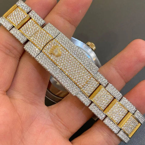 Datejust Dial Moissanite Dual Tone Luxury Watch