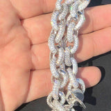 D Color Moissanite Chain Rolo Link Iced Hip Hop Bracelet