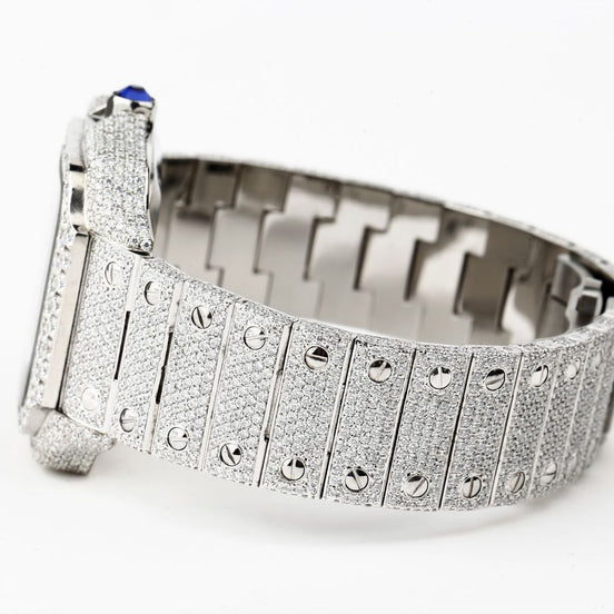 Fully Iced Out Moissanite Luxury Men's Watch