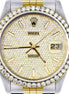 Jubilee Band Custom Moissanite Bezel Dial Watch