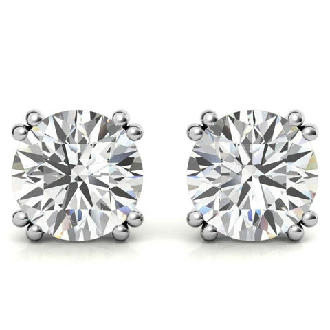 Daily Wear Moissanite Round Cut Stud Earrings