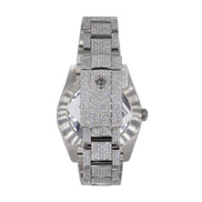Moissanite Two Row Diamond Fully Iced Out Men's Watch
