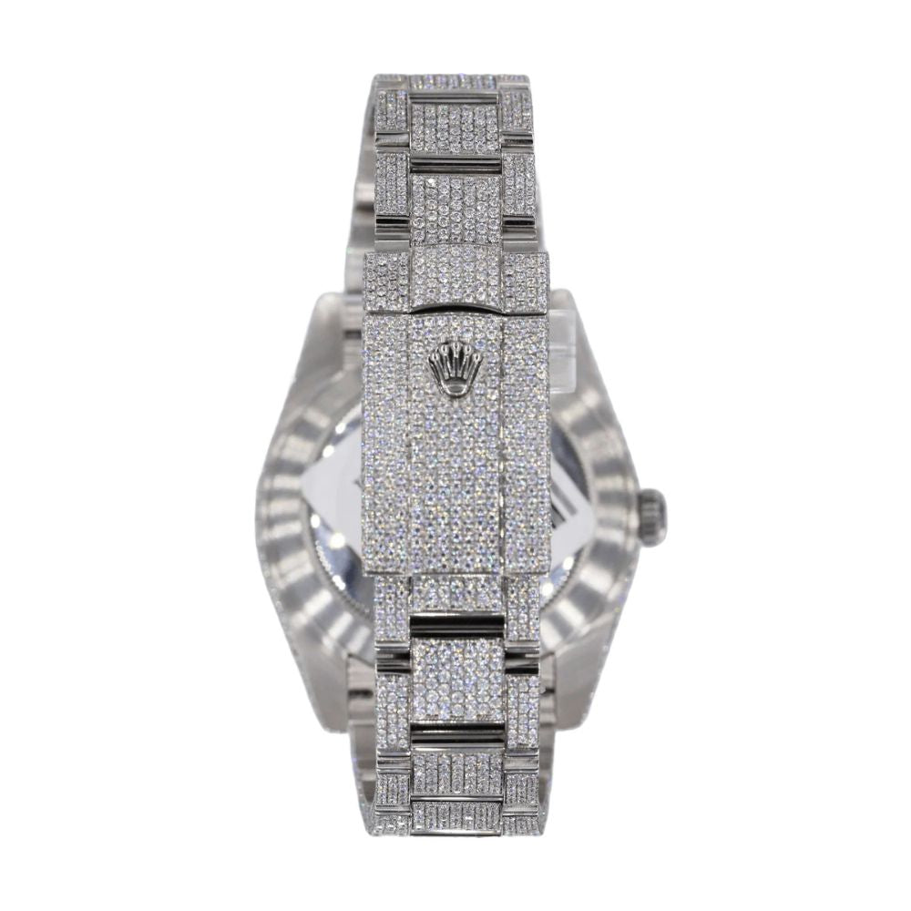 Moissanite Two Row Diamond Fully Iced Out Men's Watch