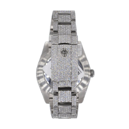 Moissanite Two Row Diamond Fully Iced Out Men's Watch
