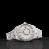 Chrono Dial Iced Out Moissanite Hip Hop Watch