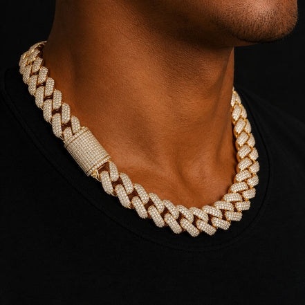 Moissanite Iced Out Luxury Cuban Link Chain For Men's