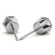 Six Prong Setting Round Cut Moissanite Solitaire Earring
