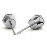 Six Prong Setting Round Cut Moissanite Solitaire Earring