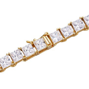 Princess Square Moissanite Tennis Bracelet For Men's