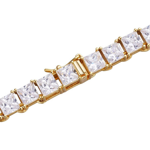 Princess Square Moissanite Tennis Bracelet For Men's