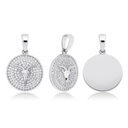 Customize Moissanite Diamond Zodiac Pendant Necklace