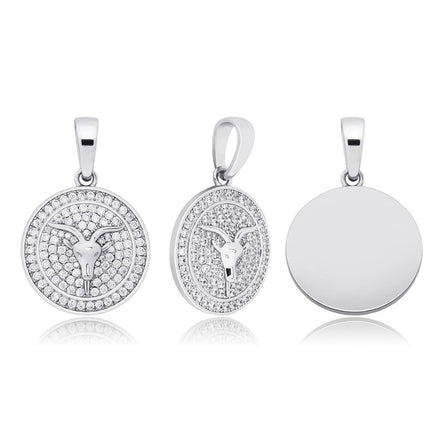 Customize Moissanite Diamond Zodiac Pendant Necklace
