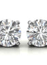 Hidden Halo Round Cut Moissanite Earrings For Her