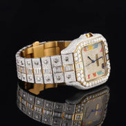 Rain Bow Roman Number Moissnaite Luxury Watch
