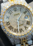 Moissanite Diamond Dual Tone Iced Out Hip Hop Men's Watch