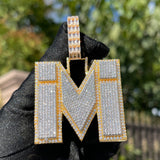 Iced Out Luxury Moissanite Letter Pendant For Men's