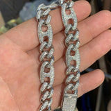 Iced Out Moissanite Cuban Link Men's Bracelet