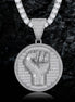 Colorless Moissanite Silver Pendant For Him