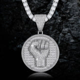 Colorless Moissanite Silver Pendant For Him