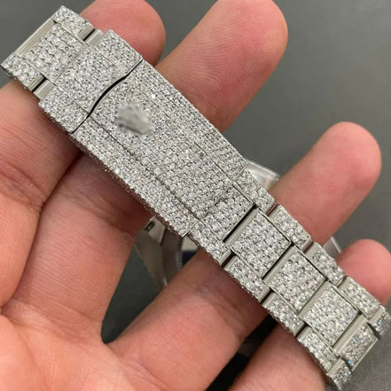 Fully Iced Out Moissanite Automatic Hip Hop Wrist Watch