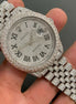Datejust Roman Dial Fully Iced Out Moissanite Watch