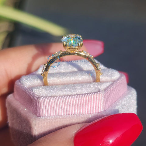 2 Carat Oval Cut Lab Grown Diamond Engagement Ring