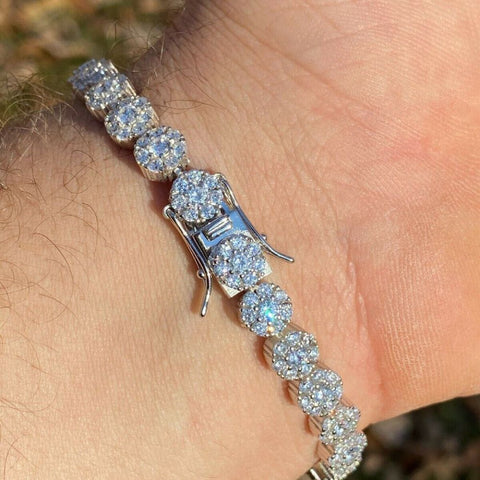 925 Sterling Silver Men's Iced Out Bracelet