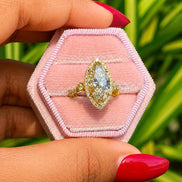 3 Carat Fancy Color Marquise Lab Grown Diamond Ring