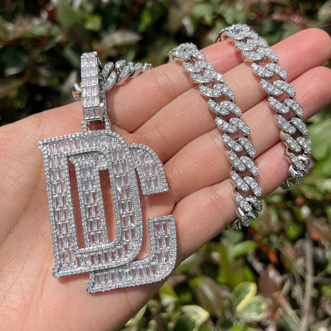 Baguette Cut Moissanite Diamond Iced Out Pendant