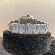 Arabic Dial Dual Tone Collet Moissanite Luxury Watch