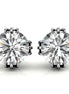 Round Cut Triple Prong Moissanite Small Earrings