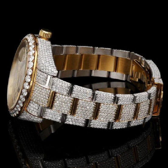 Chrono Dial Moissanite Hip Hop Automatic Watch