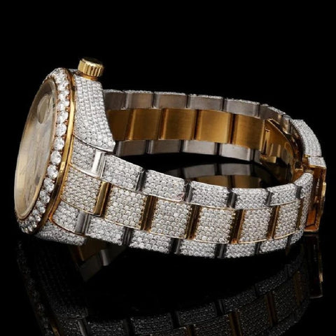 Chrono Dial Moissanite Hip Hop Automatic Watch