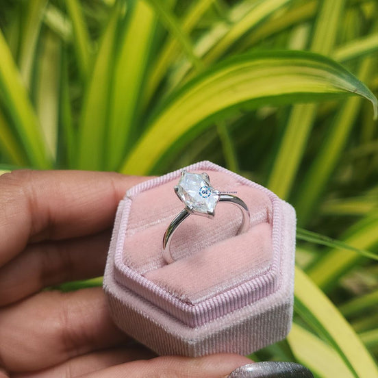 3 Carat Lab Grown Hexagon Cut Solitaire Ring