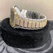 Elegant Look Arabian Style Fully Moissanite Hip Hop Watch