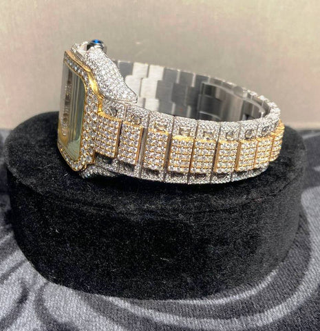 Elegant Look Arabian Style Fully Moissanite Hip Hop Watch