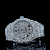 Stainless Steel Moissanite Iced Out Wrist Watch