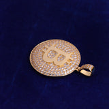Colorless Moissanite 925 Sterling Silver Pendant For Men's