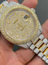 Dual Tone Moissanite Luxury Hip Hop Watch For Men